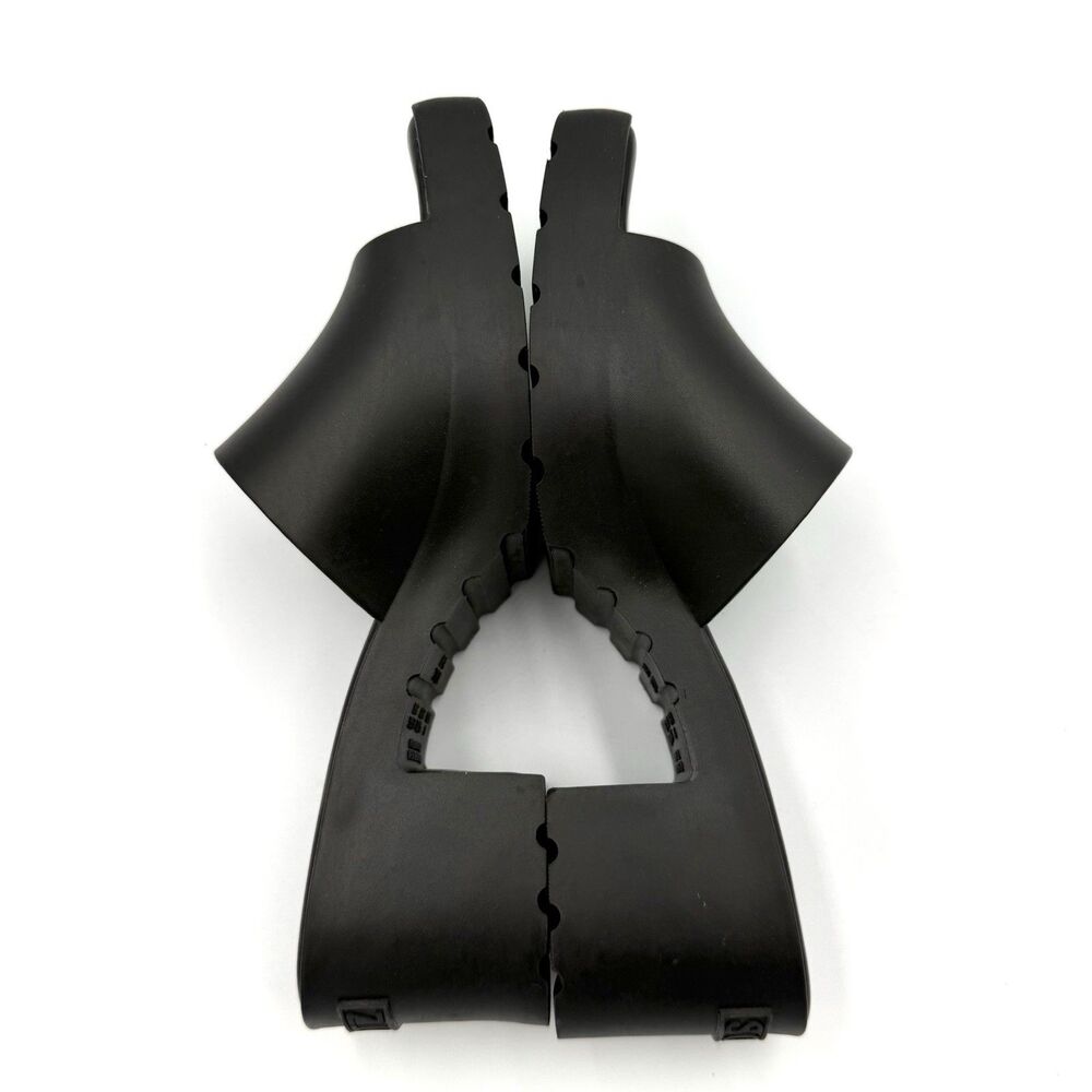 Schutz Mizzy Platform Sandals Women’s US 6 Black Square Toe Slide Block Heel - Picture 6 of 7